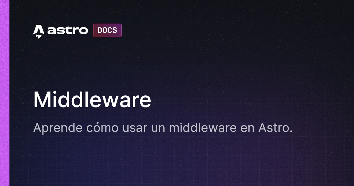 Middleware | Docs